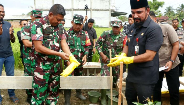 Danrem Seremoni Groundbreaking Koperasi Merah Putih