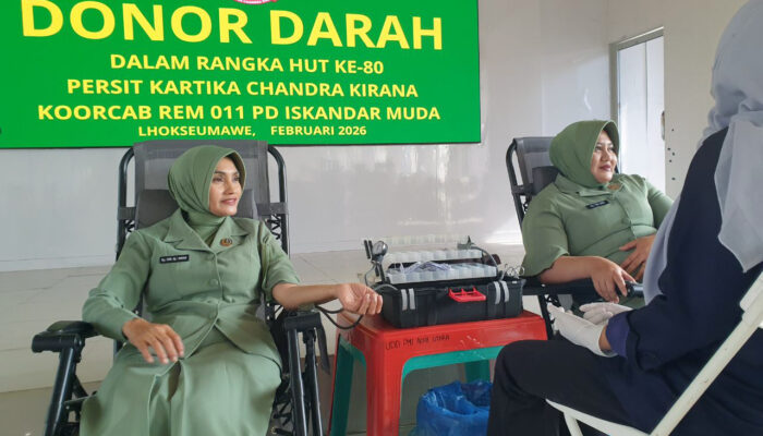 HUT ke 80 Persit, Istri TNI Berhasil Kumpulkan 73 Kantong Darah